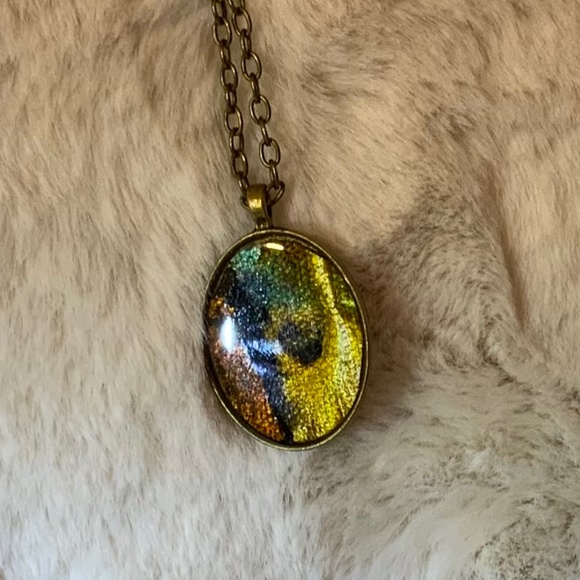 Women’s 2” Bronze Hand-painted Pendant - Picture 3 of 5